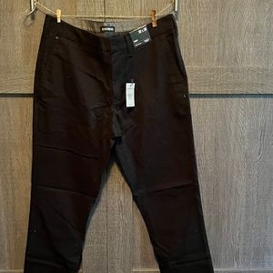 Black, mens slacks, 30x30 skinny hyper stretch